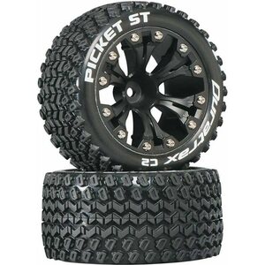Duratrax Picket ST 2.8 2WD Mounted 1/2" Offset Blk (2) DTXC3550