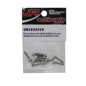 Ultimate Racing M2,5x10mm CAP HEAD SCREWS (10pcs.)