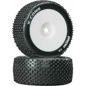 Duratrax 1/8 X-Cons Truggy Tire C2 Mounted 0 Offset (2) DTXC3660