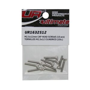 Ultimate Racing M2,5x12mm CAP HEAD SCREWS (10pcs.)