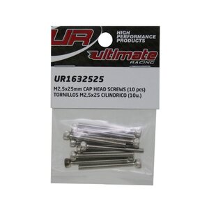 Ultimate Racing M2,5x25mm CAP HEAD SCREWS (10pcs.)