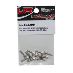 Ultimate Racing M3x8mm CAP HEAD SCREWS (10pcs.)
