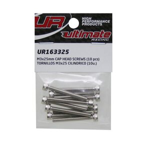 Ultimate Racing M3x25mm CAP HEAD SCREWS (10pcs.)