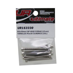 Ultimate Racing M3x30mm CAP HEAD SCREWS (10pcs.)