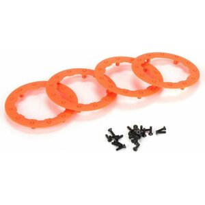 Losi Beadlock Ring, Orange w/ Screws (4): 22SCT LOS43009