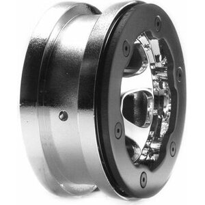 Losi 2.2 Beadlock Wheels, Chrome with Rings: CCR LOSA7020