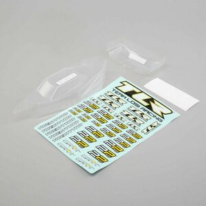 TLR Light Weight Body & Wing Clear, w/Stickers: 22 4.0 TLR230010