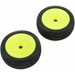 TLR Premount Wheel & Tire, Yellow (2): 5IVE-B TLR45004