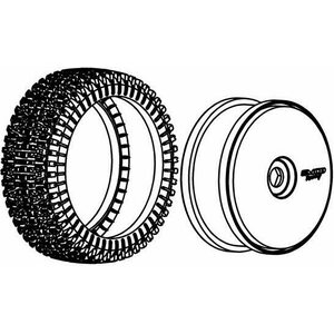 MCD Racing Tyre 180 mm Dirt-Xross BM + Wheel Black 100212X