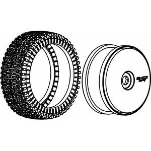 MCD Racing Tyre 180 mm Dirt-Xross BS + Wheel Write 100213X