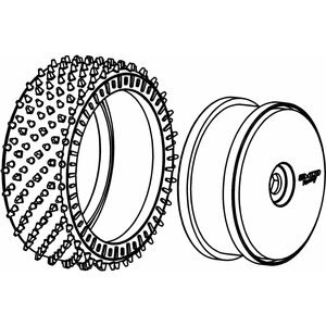 MCD Racing Tyre 180 mm Astro-Max WH + Wheel Black 100243X