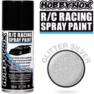 Hobbynox Glitter Silver R/C Racing Spray Paint 150 ml