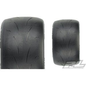 Pro-Line Prime 2.8" Street Tires Mounted for Stampede 2wd & 4wd Front and Rear, Mounted on Raid Black 6x30 Removable Hex Wheels 10116-10