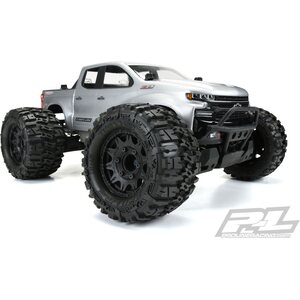 Pro-Line Trencher 2.8" All Terrain Tires Mounted for Stampede 2wd & 4wd Front and Rear, Mounted on Raid Black 6x30 Removable Hex Wheels 1170-10