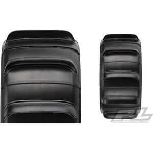 Pro-Line Sling Shot 4.3" Pro-Loc Sand Tires Mounted for X-MAXX Front or Rear, Mounted on Impulse Pro-Loc Black Wheels with Stone Gray Rings (2pc) 10146-13