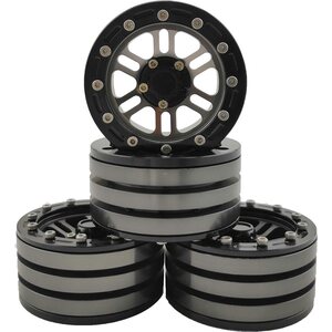 ValueRC 1.9" Black Aluminum Beadlock Crawler Wheels 4pcs