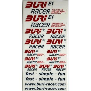 Buri Racer Decal Sheet 200x100mm