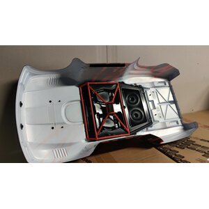 ARRMA RC MOJAVE 6S BLX Finished Body (perfect with body clips, body clip retainers and a full interior (Black/Red)