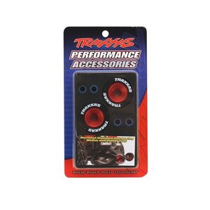 Traxxas 5186 Wheelie Wheels Aluminium Red (2)