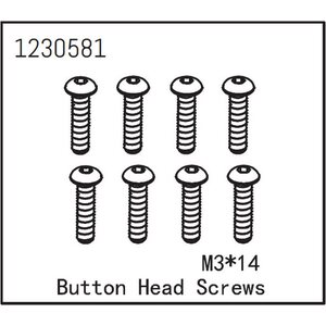 Absima Button Head Screw M3*14 (8)