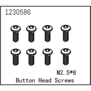 Absima Button Head Screw M2.5*8 (8)