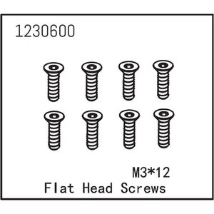 Absima Flat Head Screw M3*12 (8)