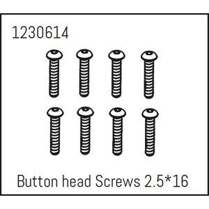 Absima Button Head Screw M2.5*14 (8)