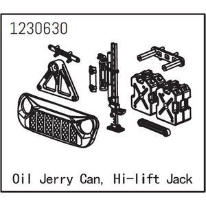 Absima Grill, Oil Jerry Can and High Lift Jack - Sherpa