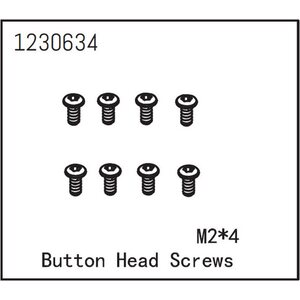 Absima Button Head Screw M2*4 (8)