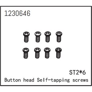Absima Button Head Screws - Selftapping M2*6 (8)