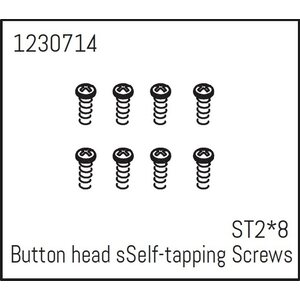 Absima Button head Self-tapping screws ST2*8 (8) - Khamba