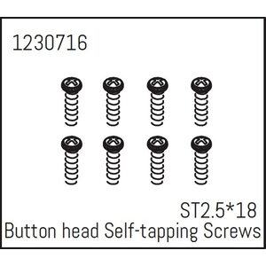 Absima Button head Self-tapping screws ST2.5*18 (8) - Khamba