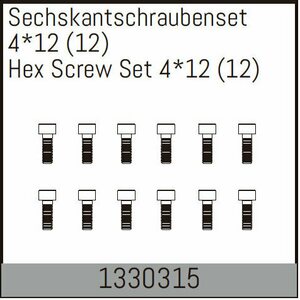 Absima Hex Screw Set 4*12 (12)