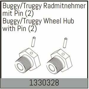 Absima Buggy/Truggy Wheel Hub with Pin (2)