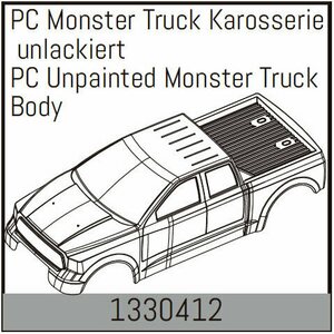 Absima PC Unpainted Monster Truck Body