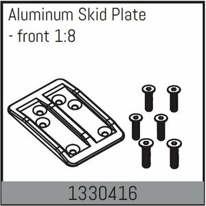 Absima Aluminum Skid Plate - front 1:8