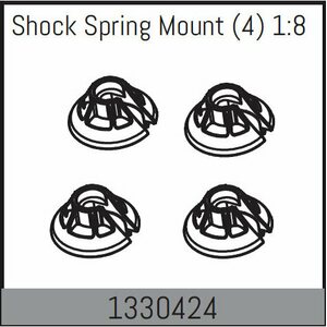 Absima Shock Spring Mount (4) 1:8
