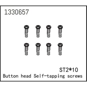 Absima Button Head self-tapping Screws ST2*10 (8)