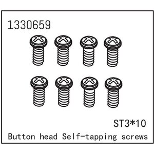 Absima Button Head self-tapping Screws ST3*10 (8)
