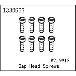 Absima Cap Head Screws M2.5*12 (8)