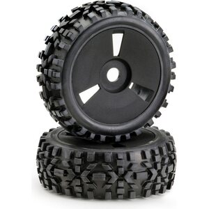 Absima Wheel Set Buggy Disc "Dirt" black 1:8 (2)