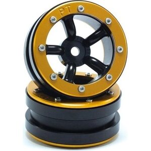 Metsafil Beadlock Wheels PT-Safari Black/Gold 1.9 (2 pcs)