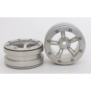 Metsafil Beadlock Wheels PT-Safari Silver/Silver 1.9 (2 pcs)