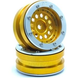 Metsafil Beadlock Wheels PT-Bullet Gold/Silver 1.9 (2 pcs)