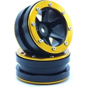 Metsafil Beadlock Wheels PT-Slingshot Black/Gold 1.9 (2 pcs)