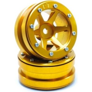 Metsafil Beadlock Wheels PT-Slingshot Gold/Gold 1.9 (2 pcs)