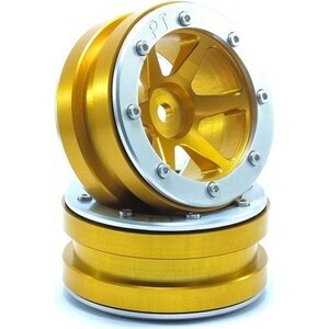 Metsafil Beadlock Wheels PT-Slingshot Gold/Silver 1.9 (2 pcs)