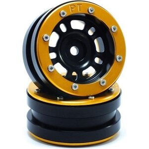 Metsafil Beadlock Wheels PT-Distractor Black/Gold 1.9 (2 pcs)