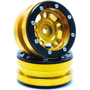 Metsafil Beadlock Wheels PT-Distractor Gold/Black 1.9 (2 pcs)