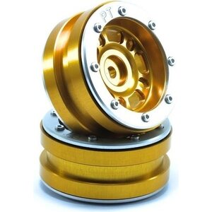 Metsafil Beadlock Wheels PT-Distractor Gold/Silver 1.9 (2 pcs)